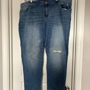 Ava & Viv Blue Distressed Skinny Jeans